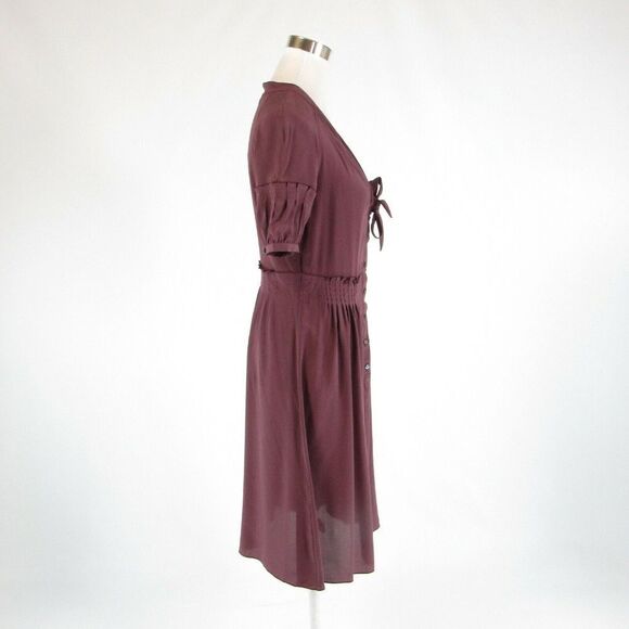 Mauve purple MALO A-line dress IT42 8 - Picture 5 of 8